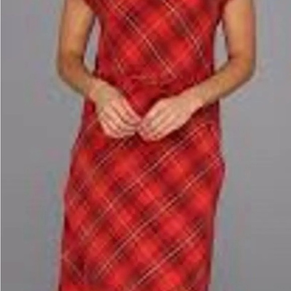 Patagonia San Benito Red Plaid Dress Size 8 - Picture 2 of 11